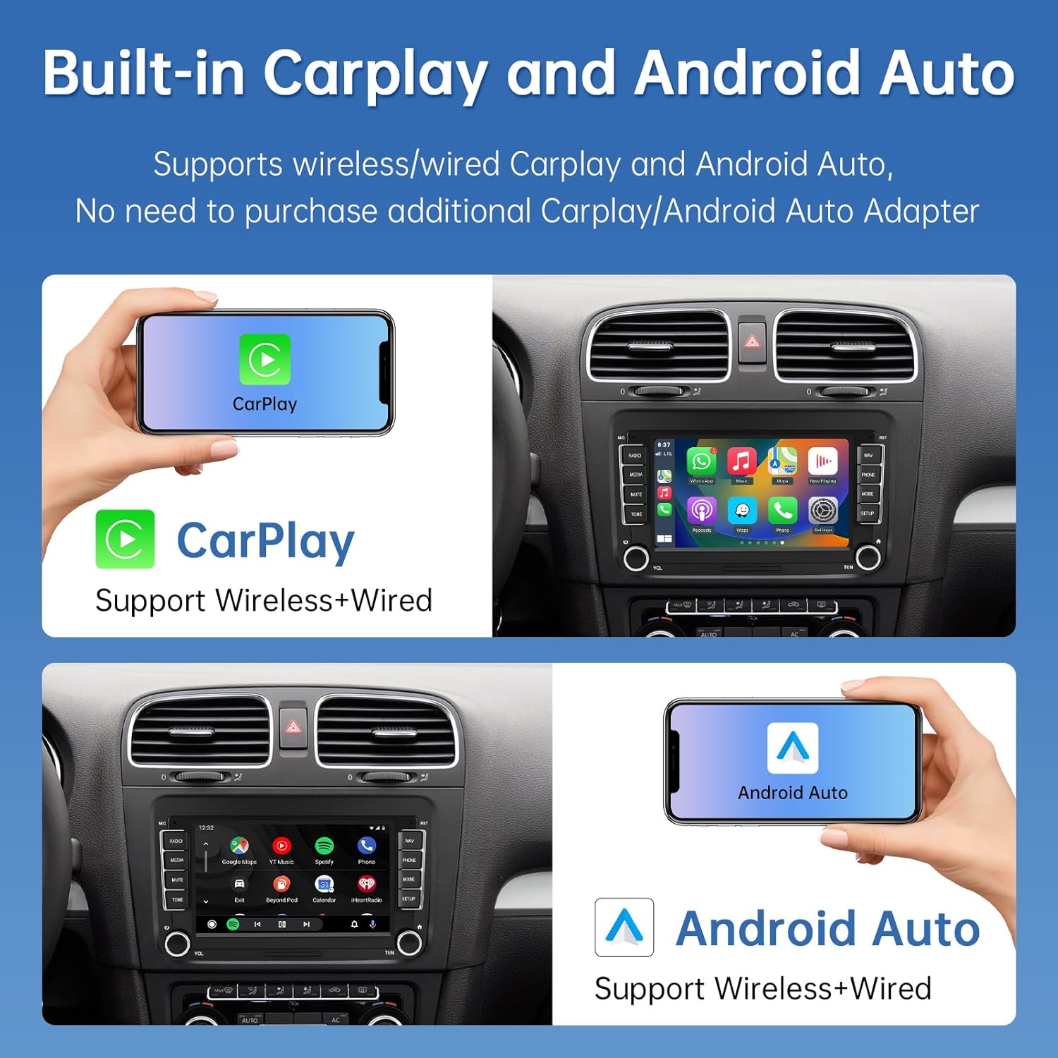 Volkswagen 7-inch Linux CarPlay & Android Auto Head Unit - Image 8